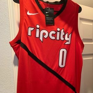 Damian Lilliard Portland Trailblazers Jersey Red